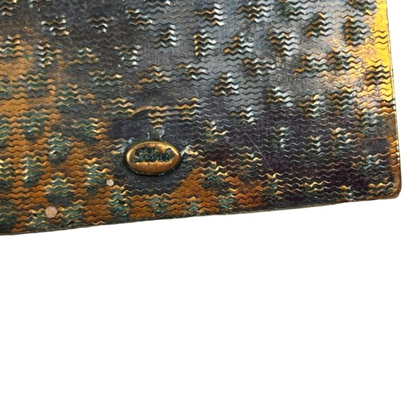 Vintage Mixed-Metals Mod Mid-Century Brooch Signed Sari - Picture 8 of 8